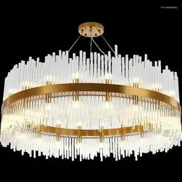 Chandeliers G9 LED Gold Chrome Designer Ceiling Chandelier Lighting 2024 Trend Hanging Lamps Lustre Para Sala Estar For Living Room