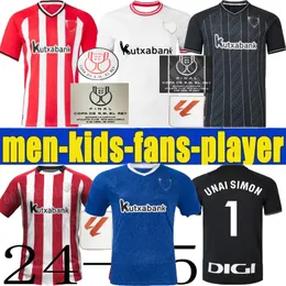 24 25 نادي كرة القدم قمصان Berenguer 2024 2025 Muniain Athletic Bilbao Home Away Williams Football Shirt Raul Garcia Villalibre Blue Finals Finals Kids Kits Kits