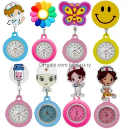 Orologi tascabili Creative Personal Nurse Doctor Cartoon Animal Retrattile Retrattile Clip Medical Clip Hang Orologio Gift Clock Delivery Otisx