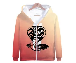 Kış Erkek Ceketler ve Katlar Karate Kid Cobra Kai 3D Hoodies Poleece Fermuar Kapüşonlu Sweatshirt Dış Giyim Cosplay Costume8077634