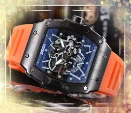 Kwiaty szkieletowe projektant Automatyczna randka Mężczyźni zegarki luksusowe modnie gumowe silikon kwarcowy