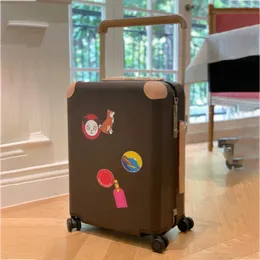 Horizon 55 Спиннерские чемоданы путешествуют с багажом мультфильм мужской женский чемодан высший багажник для багажника акварель универсальный колес