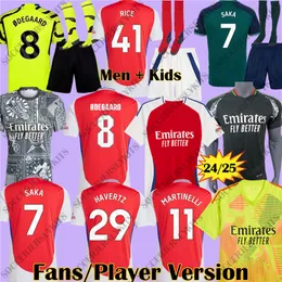 Arsen Nall 24 25 Fans Spieler Whiteout Rice Soccer Trikots Maharishi G. Jesus Saka Maillot Trikots Arsen All Jersey Kit Kinder Martinelli Saliba Futbol Arsen Kids Jersey Jersey