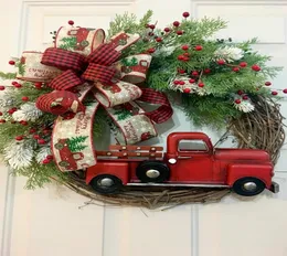 Decorazioni natalizie decorazioni per ghirlande per camion rosse 2022 Farmio per la porta del prodotto1184392