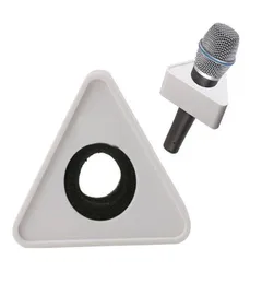 White Hole Triangular Mic Microfon TV Interview Logo Flag -Station DIY28736360246