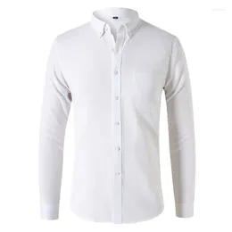 Herren -Freizeithemden Oxford Textile Shirt für Außenhandel lang Ärmeln Modetrend gutaussehend und vielseitig