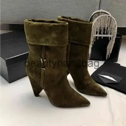 YS YSLHEELS Y -formade lyx 2023 Elegant ASND Design Boots Perfect Cool Girl In Autumn Winter Alphabet Anti -Whinkle Fashion Leisure Boots RRR