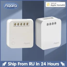 Plugs Aqara Relay T1 NO -Neutral mit Single Channel Controller Switch ZigBee Modul Smart Home Timers Fernbedienung Homekit 240228