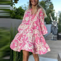 Sıradan elbiseler vestido corto gayri resmi de verano para mujer minivestio seksi con falda floral playa 2024