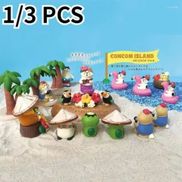 Partyzubehör 1/3 Stcs Zakka Sommer Island Mini Statue Bücherregal Dekoration Kollektible Japan Wohnkulturharzhandwerk Ornamente Geschenke