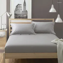 Set di biancheria da letto 3pcs/set materasso a letto solido in cotone con quattro angoli e fogli a banda elastica federa