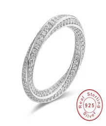 Anello eternità reale di lusso pietra piena piena piena 925 sterling women anelli nuziali anelli di fidanzamento di gioielli di gioielli 510 regalo5864502