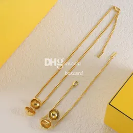 Złoty cienki łańcuch Naszyjka z piłką luksusowe proste codzienne wisiorki bransoletki dla kobiet