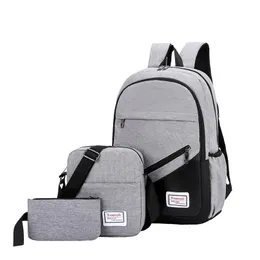 SHUJIN New 3 Pc set Anti Theft Backpack Men Women Casual Backpack Travel Laptop School Bags Sac A Dos Homme Zaino 279b