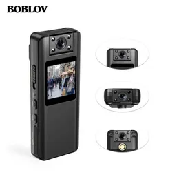 Câmeras de vídeo de ação esportiva boblov A22 Mini Câmera Digital 1080p HD Tela portátil Magnetic Night Vision Mini Câmera Bodycamera Outdoor Sports Camara J240514