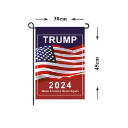 Banner Flags 30x45cm Trump 2024 Flagga Maga Kag Republican USA Flagsanti Biden Never America President Donald Funny Garden Campaign CPA4 DH2O5