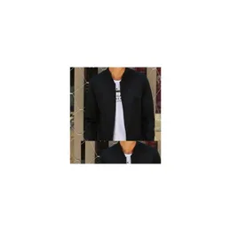 Jaquetas de masculino Jaqueta de zíper da primavera masculino casual streetwear hip hop slim fit casaco masculino vestir entre parel de roupas de vestuário dhj0x