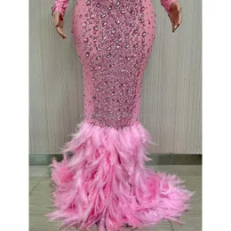 2023 Shiny Diamonds Pink Maternity Dress Photoshoot Elegant Vestidos Elegantes Para Mujer Fiesta Lentejuela