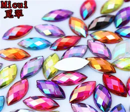 300pcs 715 mm AB Kolor Horse Eye Acryl Rhinestone Flatback Kulki do odzieży Akcesoria biżuterii ZZ541262559