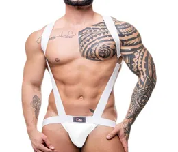 Men039s Gstrings Men Novely Lingerie Shoulder Elastic Strap Underwear Sexy Suspender Jockstrap Thong Bodysuit Erotic Backless7453987