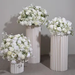 30 cm simulato White Flower Ball Decorazioni per nozze Peony Rose Party T Road Flowers 240517