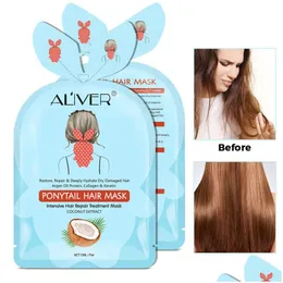 Shampoo Conditioner Pferdeschwanz Haarmaske Anti-Drogen-Behandlung Masken Reparatur beschädigter Schwanz Pflege Tiefes Nahrungsversorgung 6pcs Drop liefern DHTF9