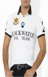 2020 New Fashion Polo Shirt Men Watch Black Watch Classic Tees Casual Polo Team Short Cotton Cotton Big Pony ricami Tshirts 4866854