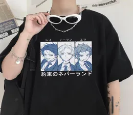 O prometido Neverland Anime Tshirt Men Women Kawaii Tee Emma Norman Ray Yakusoku No Manga Tops unissex t Shirts6497142