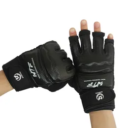 Высококачественные боксерские перчатки MMA Gloves Muay Thai Training Boxer Fight Equipment Half Mitts кожаная черная боксерская оборудование