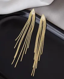 Leghielier tassel vintage Orecchini per goccia per donne Gold Long Thread Chains Dangel Jewelry Kpop Party Oreger 20216762035