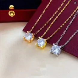 Tasarımcı mücevher moissanite aşk kolye üst kaliteli öküz başı moza elmas kolye kolyeler kadın 18k gül altın 925 gümüş tenis kolye lüks mücevher hediye