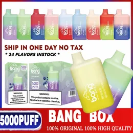 Bang Box BC5000 Puff 5000 Disposable Vape Kit 24 Flavors 5000 Puffs Rechargeable 650mAh Battery Prefilled 13ml Cartridge Pod Vape Pen 15000 18000 20000