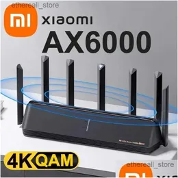 Router AX6000 AIOT Router 6000MBS WiFI6 5GHz VPN 512MB Qualcomm CPU Mesh Repeater External Signal Network Amplifier Smart Home Drop DHQ4K