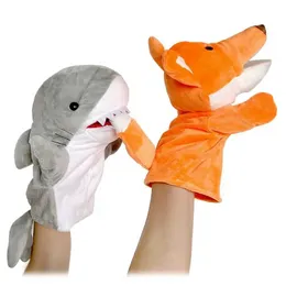 Andra leksaker Animal Hand Finger Puppet Fold Doll Education Baby Toy Fox Bear Simulator Soft Fill Toy Girl Anime Doll Game S5178