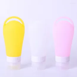 Bottiglie di stoccaggio 1 pcs in silicone imponente Disposizione del corpo Shampoo Disinfettante Lozione cosmetica Portable Bottiglia