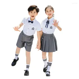 衣類セットC097幼稚園ユニフォーム夏の子供のパフォーマンスコスチューム小学校の短袖シャツ
