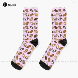 Women Socks Guinea Pig Procession (Pink) Girl Personalized Custom Unisex Adult Teen Youth 360° Digital Print Fashion