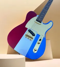 Telecast Electric Guitar, Factory Stock, Color Splice Glitter, Glitter, Map Fingerboard, Lighting Kit