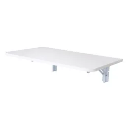 Desk de mesa montada na parede mesa de computador dobrável simples - branca