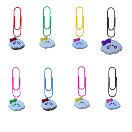 Charms Cloud Cartoon Paper Clips Book Markers For Office Bookmark Clamp Desk Accessories Stationery School Shaped Paperclip Planner Su Othpf