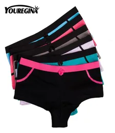 Calcinha de algodão yeegina women039s boyshort ladies roupas íntimas femininas shorts respiráveis ​​na cintura baixa boxers 6pcslot m l x4036489