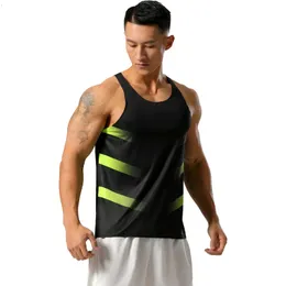 Träning män snabb torr sport Vest Gymkläder Fitness Tank Top Casual Muscle Bodybuilding ärmlös som kör singlets 240506