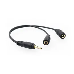 Y Splitter Cable 3.5 Mm 1 Male To 2 Dual Female Audio Cable for Earphone Headset Headphone MP3 MP4 Stereo Plug Adapter Jack