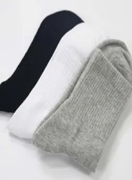 10 para Wysokiej jakości swobodne Skarpetki biznesowe Men039s for Men Cotton Brel Crew Autumn Black White Socks Meas Homens Big S6620512