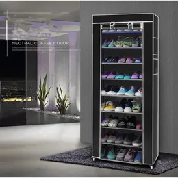 ZK20 لتوفير الغرفة 10 طبقات 9 شاشات لا منسوجة الحذاء الحذاء الأسود