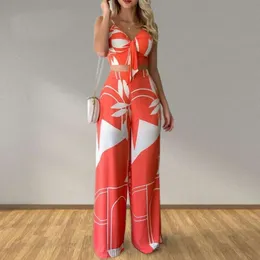2024 여름 여성의 개인화 된 기질 스트레이트 바지 섹시 패션 캐주얼 세트 F51735