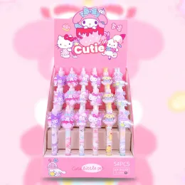 54pcs/Los Cartoon Melodie Netter Kaninchen Pen Schüttung 0,5 mm Gel Pen Kawaii Kuromi Pens School Supplies süßer Schüler Schreibschreibableitungen Großhandel 3001