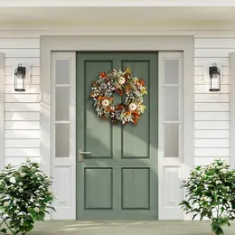 Decorative Flowers Harvest Festival For Front Door Wall Party Hanging Garland Rattan Artificial Flower Leaves