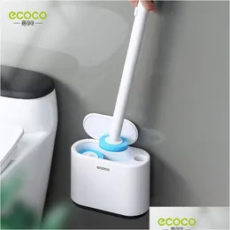 Toilettenbürsten Halter Ecoco Dispositable Pinsel Haushaltswand montiert Dose ohne tote Ecken Reinigenung von Badezimmer Accesso Dhgdo