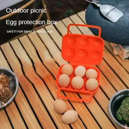 Lagringsflaskor Portable Egg Rack 12/6 Celler Bekväm organisation Hållbar mångsidig picknickarrangör
